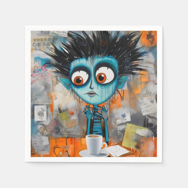 Irodovix Inkwell måndag morgon stollig Pappersservett (Framsidan)