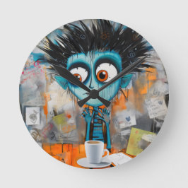 Irodovix Inkwell måndag morgon stollig Rund Klocka