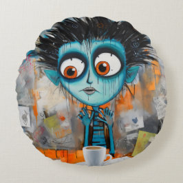 Irodovix Inkwell måndag morgon stollig Rund Kudde