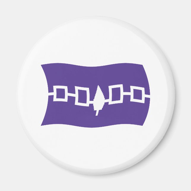 Irokesförbundets flaggmagnet magnet (Framsidan)
