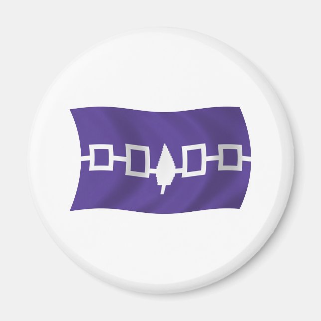 Irokesförbundets flaggmagnet magnet (Framsidan)