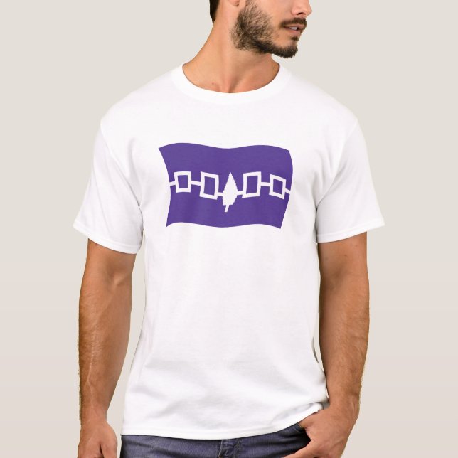 Irokesförbundets flaggskjorta t-shirt (Framsida)