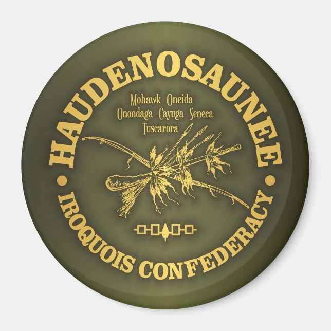 Irokvois Confederacy (Haudenosaunee) Magnet (Framsidan)