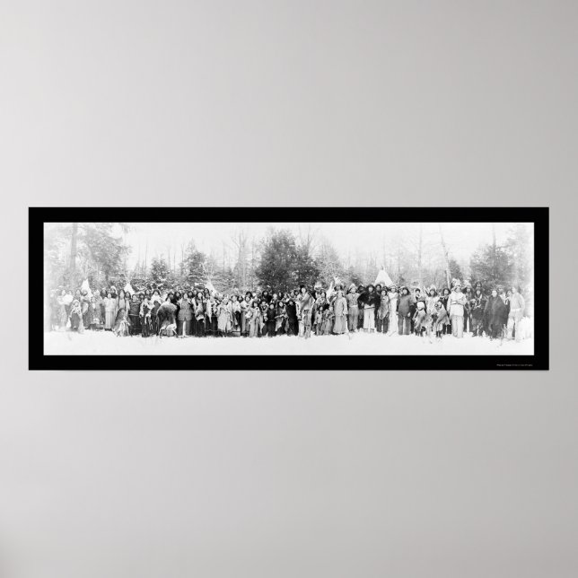 Irokvois indians Photo 1914 Poster (Framsidan)
