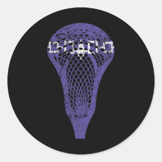 Irokvois Lacrosse Flagga Lax Stick Runt Klistermärke