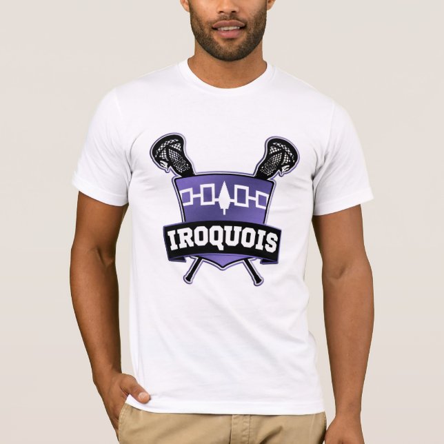 Irokvois Lacrosse Logotyp T-shirt (Framsida)