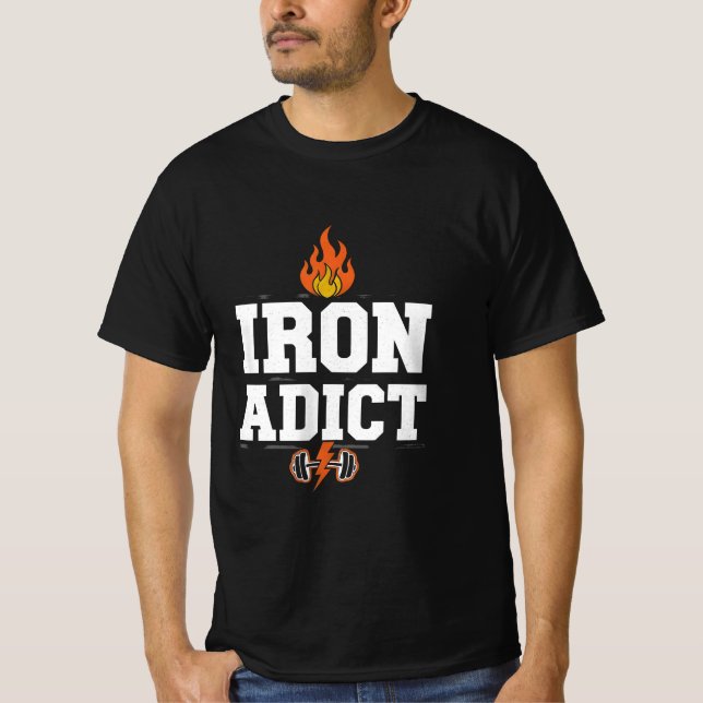 IRON ADICT T SHIRT (Framsida)