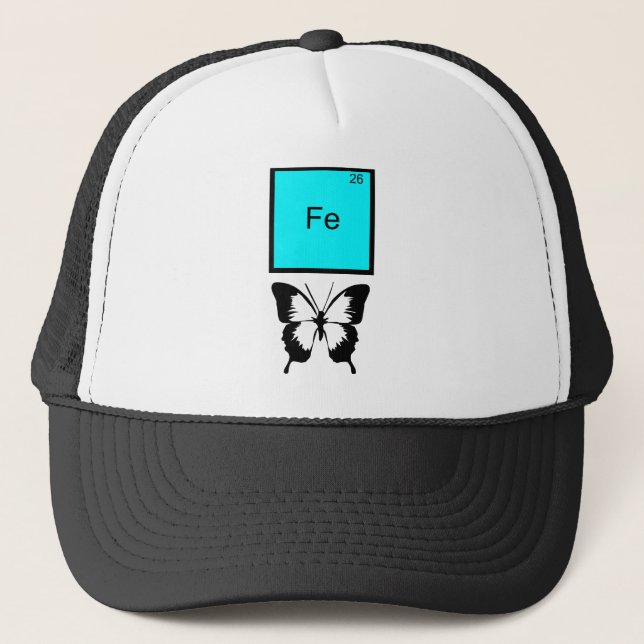Iron Butterfly Element Pun T-Shirt Truckerkeps (Framsida)