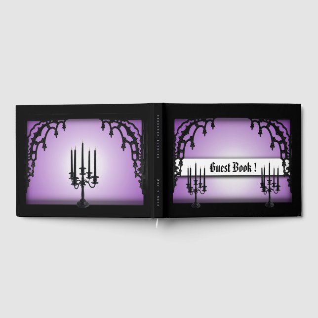 Iron Gates Purple Gothic Guest Book Gästböcker (Full)