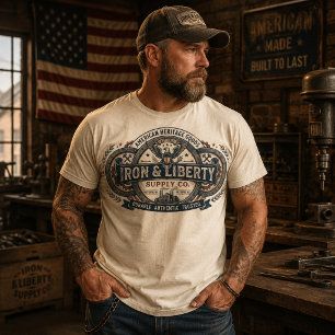 Iron & Liberty Supply Co. Vintage Amerikansk T Shirt