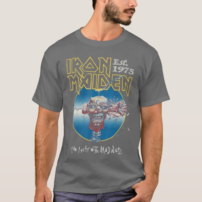 Iron Maiden Can I Play with Madness T Shirt (Framsida)