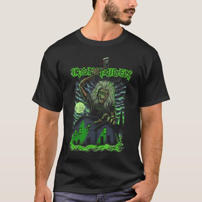 Iron Maiden Eddie Halloween friends T Shirt (Framsida)