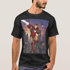 Iron Man – Arc Reactor City Flight T Shirt