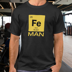 Iron Man Fe Periodiska systemet kemiskt tecken T Shirt
