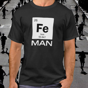 Iron Man Periodiska systemet kemiskt tecken T Shirt