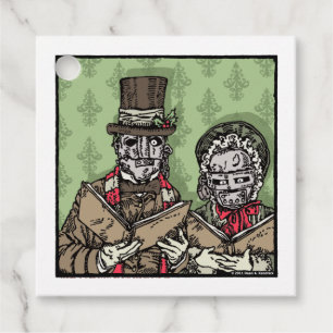 Iron Mask Carolers - presenttags Pop Goth Holiday Gåvor Etiketter