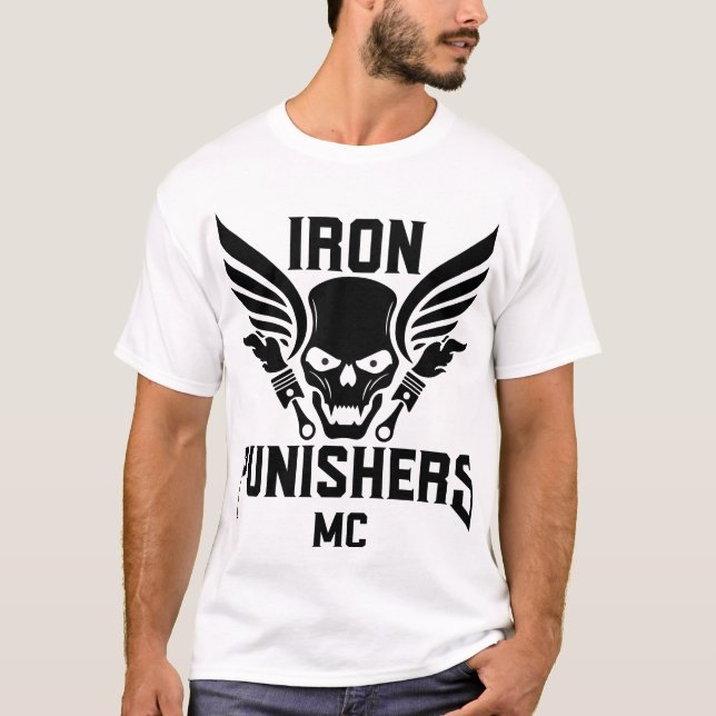 Iron Punishers Logotyp Kortärmad T-Shirt Herr 4XL (Framsida)