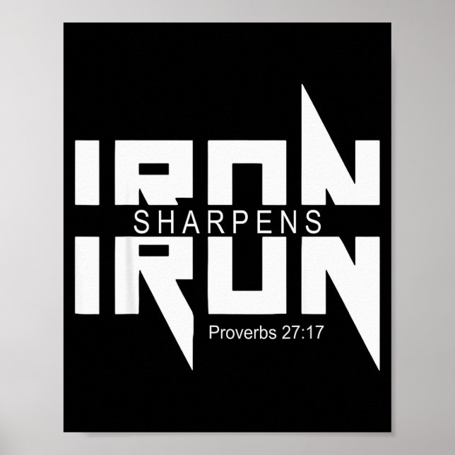 Iron Sharpens Iron Bible Jesus Faith Religious Chr Poster (Framsidan)