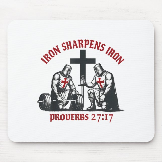 Iron Sharpens Iron Bible Scripture Christian Gym W Musmatta (Framsidan)