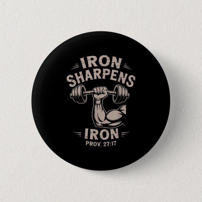 Iron Sharpens Iron Youth Christian Workout Gym Wei Knapp (Framsida)