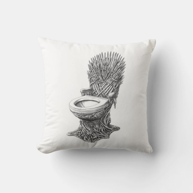 Iron Throne Toilet – Funny Game of Thrones Kudde (Framsida)