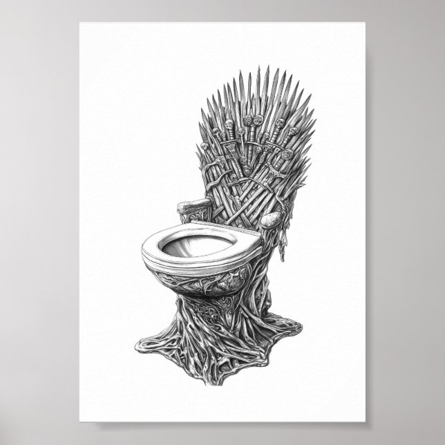 Iron Throne Toilet – Funny Game of Thrones Poster (Framsidan)