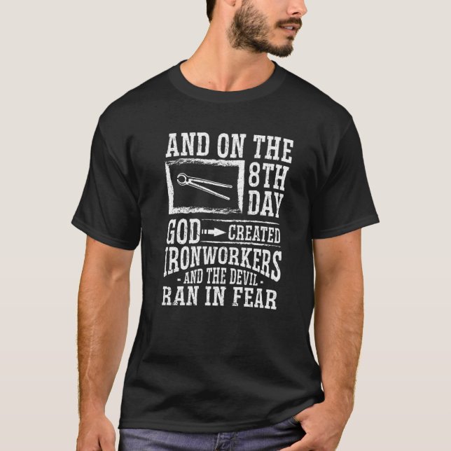 Iron Worker Union Ironworker T Shirt (Framsida)