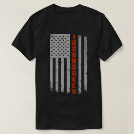 Ironarbetaramerikanskt Flagga Pride T Shirt