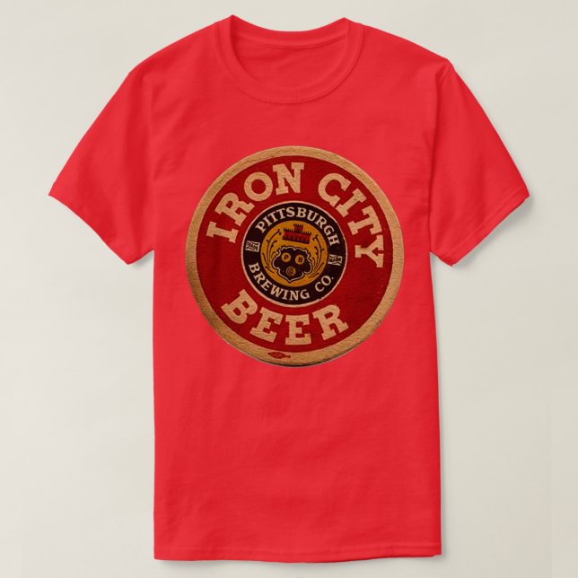IronCityBeerPittsburghBrewingCo T T Shirt (Design framsida)