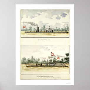 Ironclad Oneota av D.M.N. Stouffer 1864 Poster