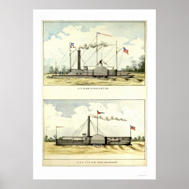 Ironclad VIndicby D.M.N. Stouffer 1864 Poster (Framsidan)