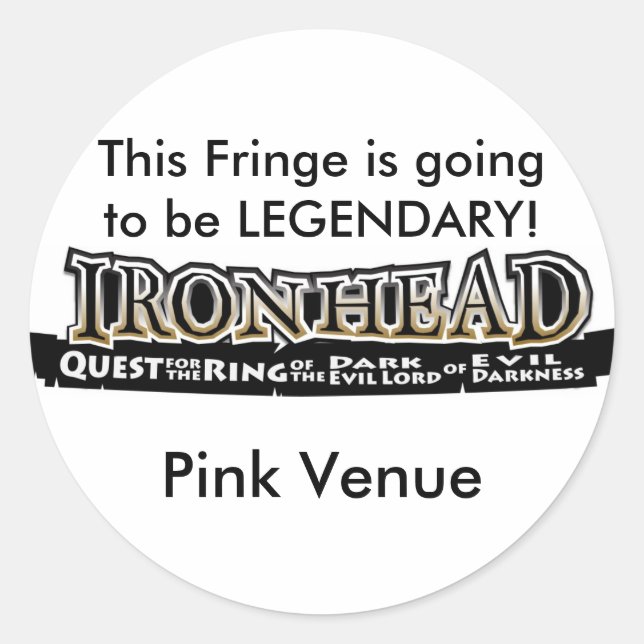 IRONHEAD-dekal Runt Klistermärke (Framsida)