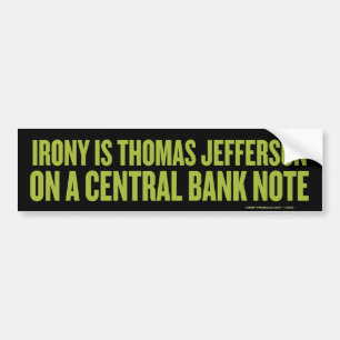 Ironi är den Jefferson bildekalet Bildekal