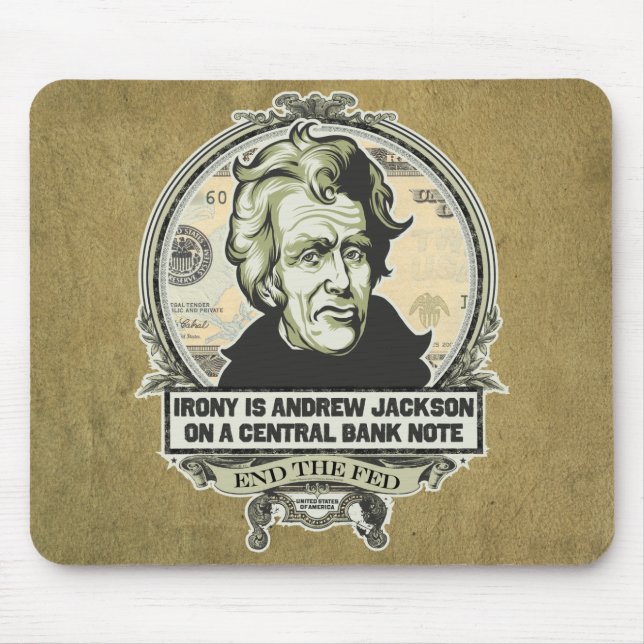 Ironi på en centralsedel Mousepad Musmatta (Framsidan)