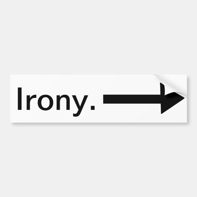 Ironi till Högernas stötfångare Bildekal (Framsidan)