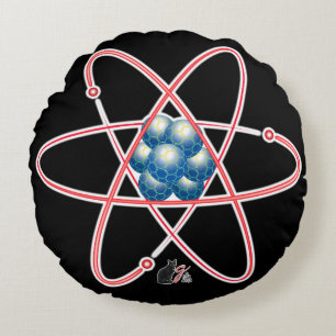 Ironic Atomic Round Pillow Rund Kudde