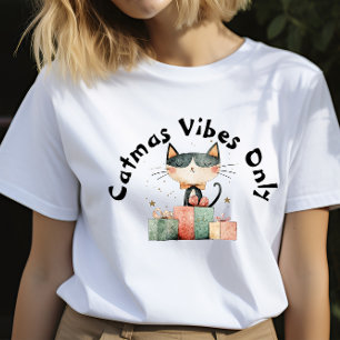 Ironic Cat Mamma julgåva T-Shirt