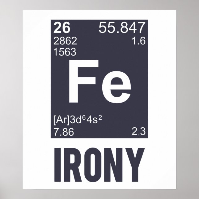 Ironic Chemical Inslag FE Irony Poster (Framsidan)