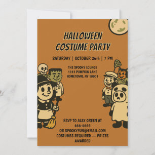 Ironic Monster Halloween Costume Party Inbjudningar