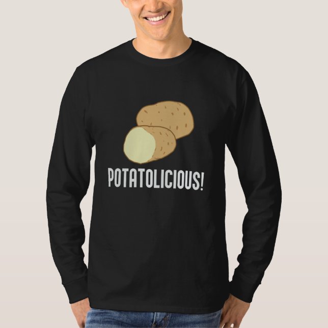 Ironic Potatoe Quote Hobby Chef Potatolicious T Shirt (Framsida)