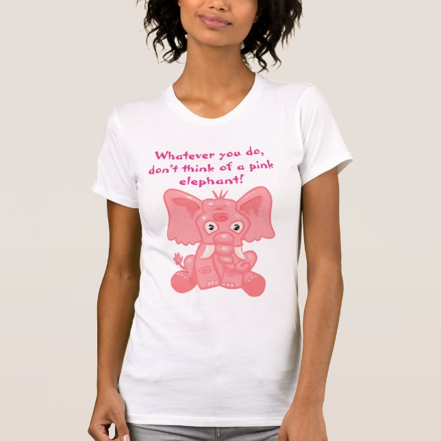 Ironic Processaa Rosa Elephant T Shirt (Framsida)
