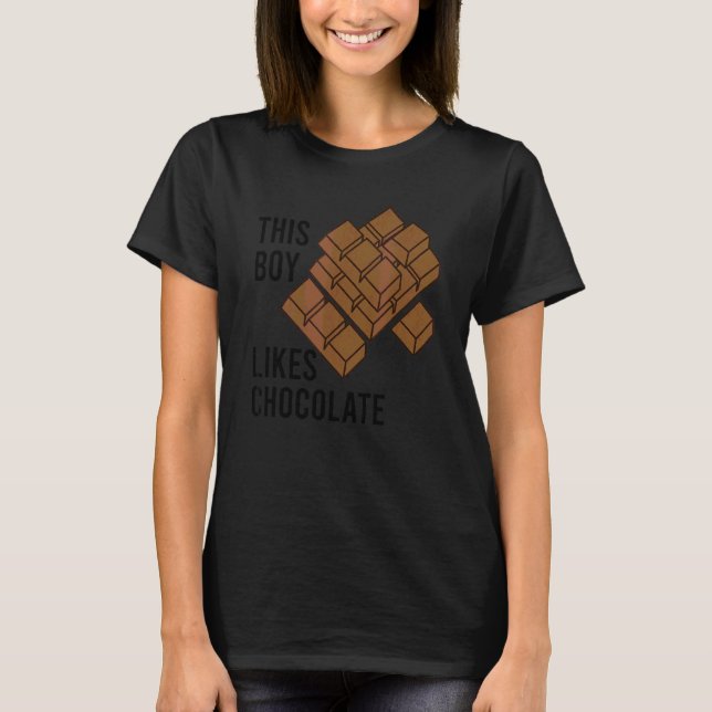 Ironic Sayed Boy Likes Chocolate Chocolatier Coco T Shirt (Framsida)