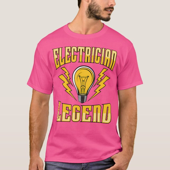 Ironic Sayed Electrician Crateur Electro Voltag T Shirt (Framsida)