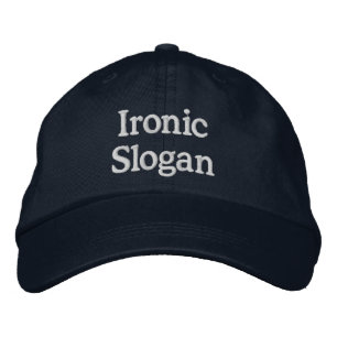 Ironic Slogan (Byt Ord) Broderad Keps
