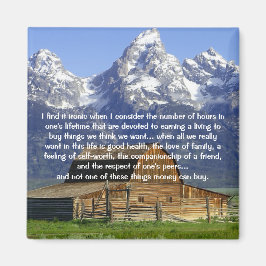 Ironin i det inspirerande livet magnet