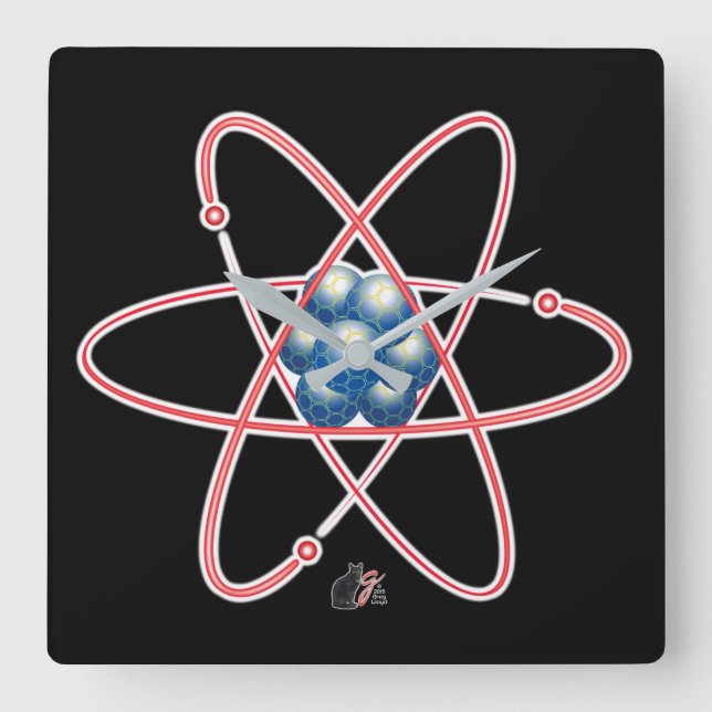 Ironisk Atomisk Fyrkantig Klocka (Framsida)