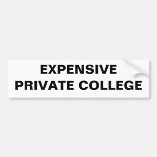 Ironisk dyr privat högskola bildekal