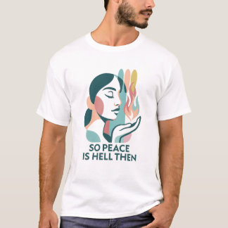 Ironisk fredsoffert Sarkastic Feminist Påstående T Shirt