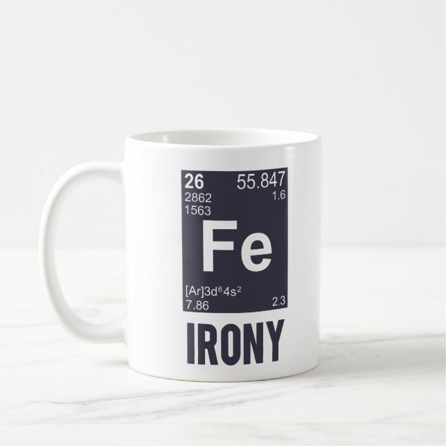 Ironisk kemisk inslagFE-ironi Kaffemugg (Vänster)
