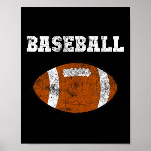 Ironisk Sarksatisk Amerikansk Fotboll Baseboll Spo Poster